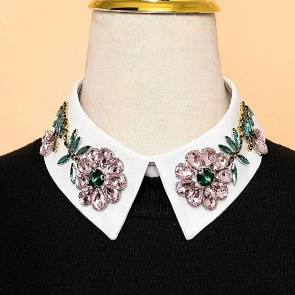 💎 Embellished Dickey Collar 💎 - Picture 1 of 5